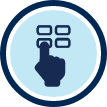 touchpad with hand